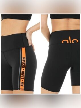 ALO Yoga | Shorts | Alo Highwaist Biker Shorts Ocean Teal Xxs